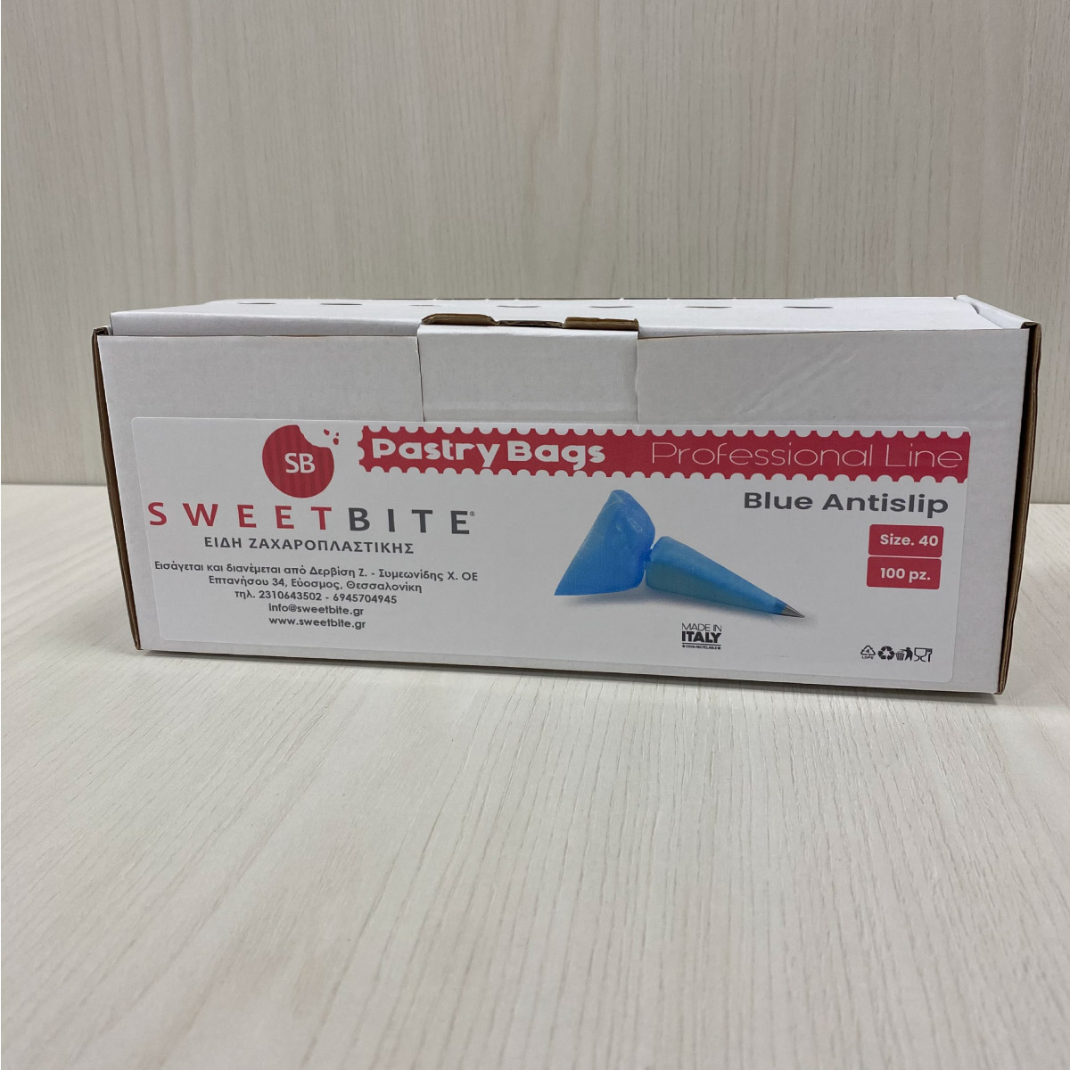 Σακούλα κορνέ 40cm 100τεμ antislip Sweetbite