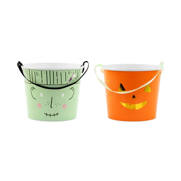 Κουβαδάκια treat bucket χάρτινα 13,5cm 2τεμ PartyDeco