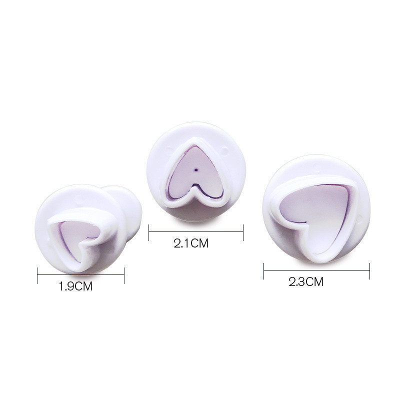 Κουπάτ καρδιές με ελατήριο 1-1,2-1,5cm 3τεμ