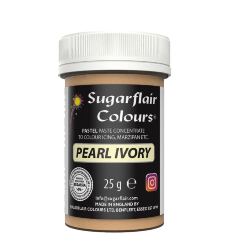 Χρώμα ζαχαροπλαστικής πάστα ιβουάρ pearl ivory 25γρ Sugarflair