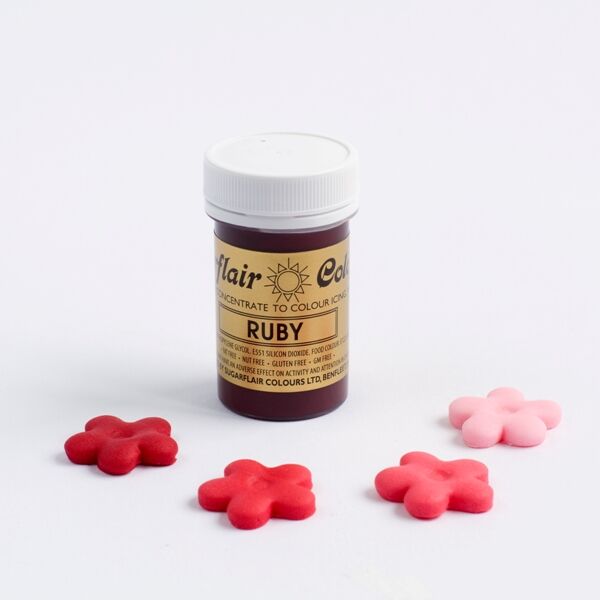 Χρώμα ζαχαροπλαστικής πάστα κόκκινο ruby 25γρ Sugarflair