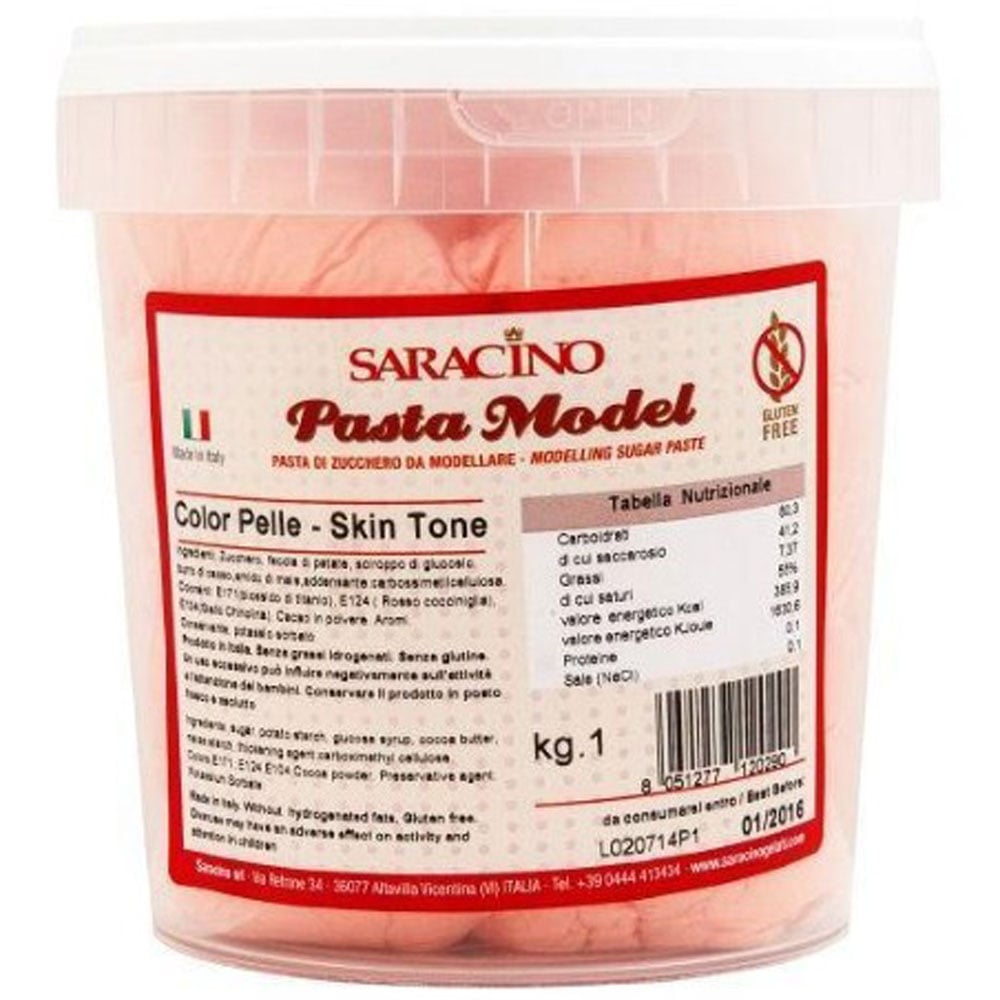 Ζαχαρόπαστα μοντελισμού δέρματος 1 κιλό Saracino