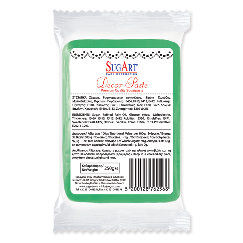 Ζαχαρόπαστα πράσινη 1 κιλό Sugart