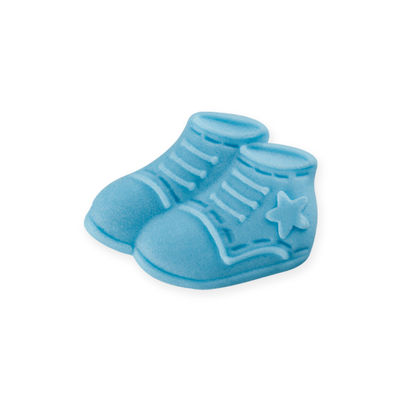 Παπουτσάκια γαλάζια 3cm 20τεμ ζαχαρωτά Sugart
