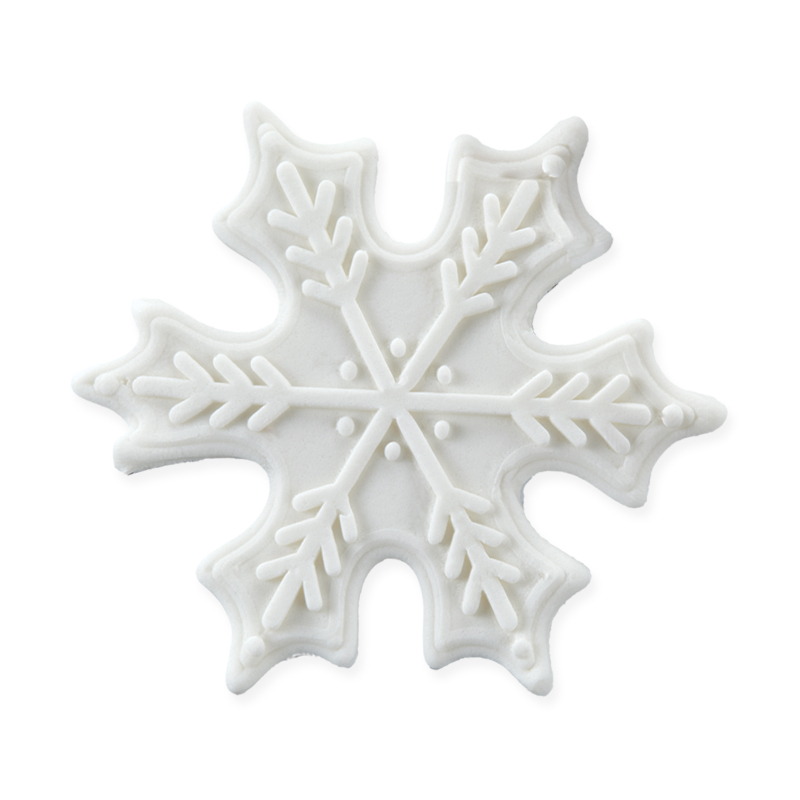 Χιονονιφάδες λευκές βρώσιμες 6cm 8τεμ Sugart