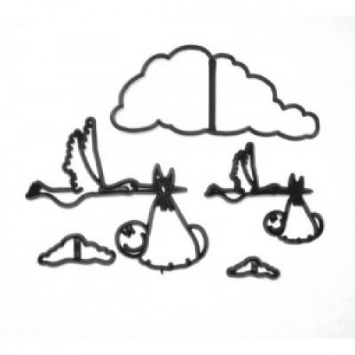 Κουπάτ πελαργός και μωρό patchwork