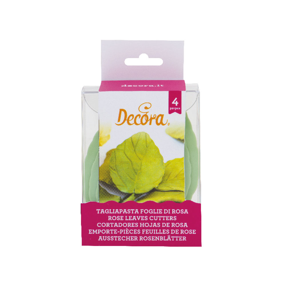Κουπάτ φύλλα τριαντάφυλλου 3,5 έως 7cm 4τεμ Decora