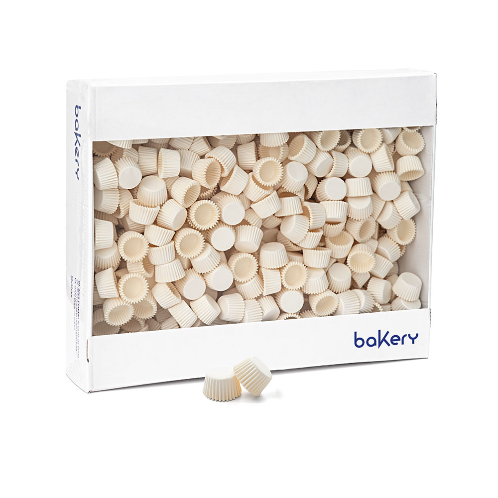 Θήκες cupcake mini λευκό 2cm 80τεμ περίπου
