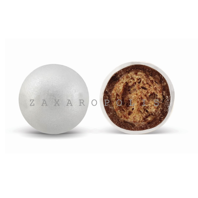 Κουφέτα Crispy λευκό περλέ 800γρ Zaxaropolis