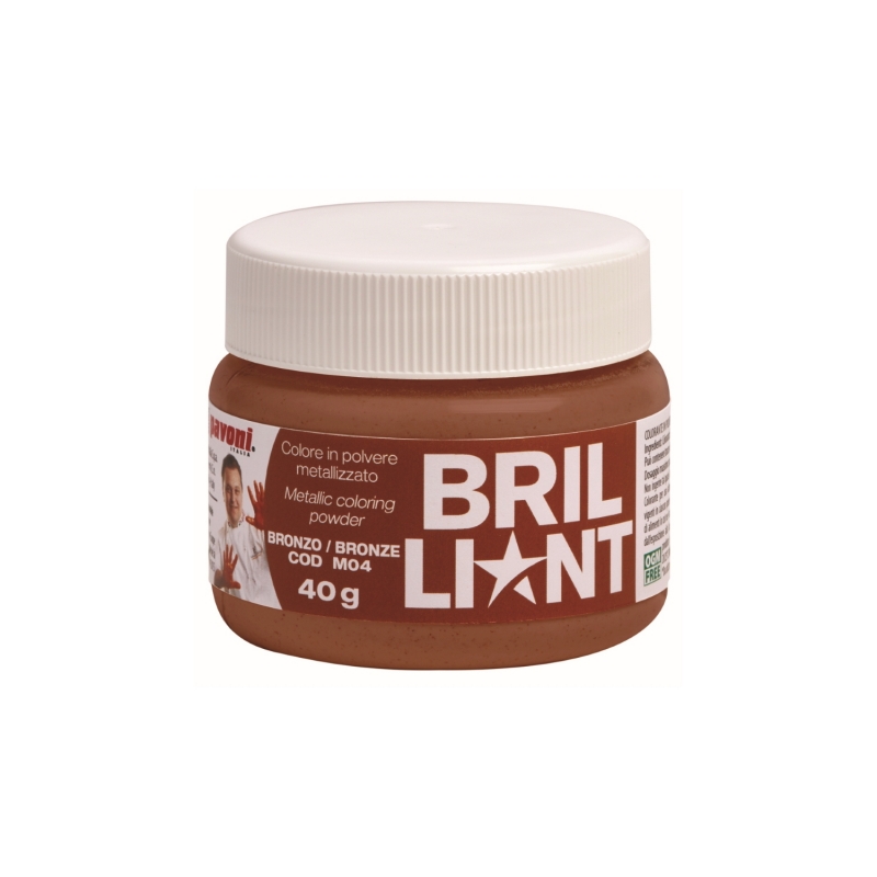 Χρώμα ζαχαροπλαστικής σκόνη μπρονζέ 40γρ Pavoni
