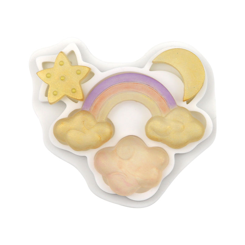 Καλούπι σιλικόνης ουράνιο τόξο- σύννεφο- φεγγάρι