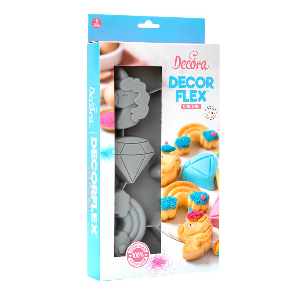 Φόρμα σιλικόνης Unicorn 6 θέσεις 5,5x7,0x2,5cm Decora