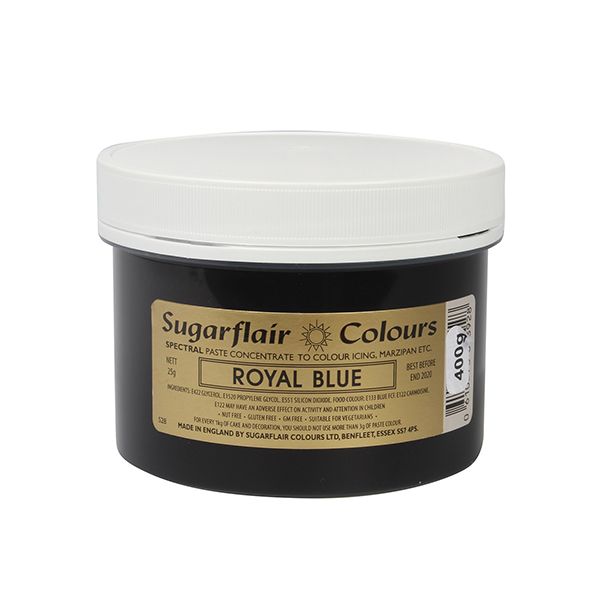 Χρώμα ζαχαροπλαστικής πάστα μπλε royal 400γρ Sugarflair