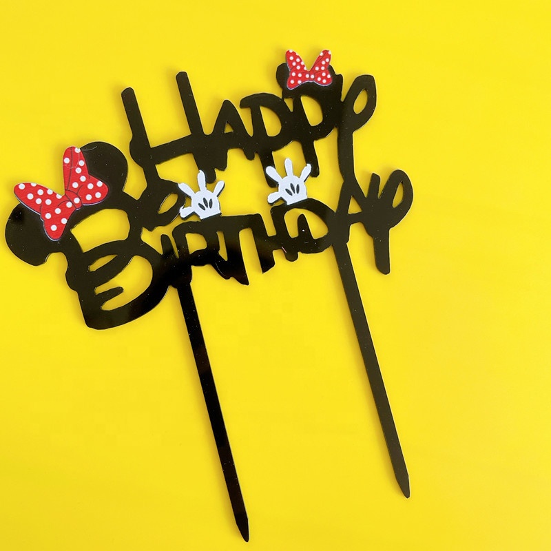 Topper Happy Birthday Minnie 12,5cm