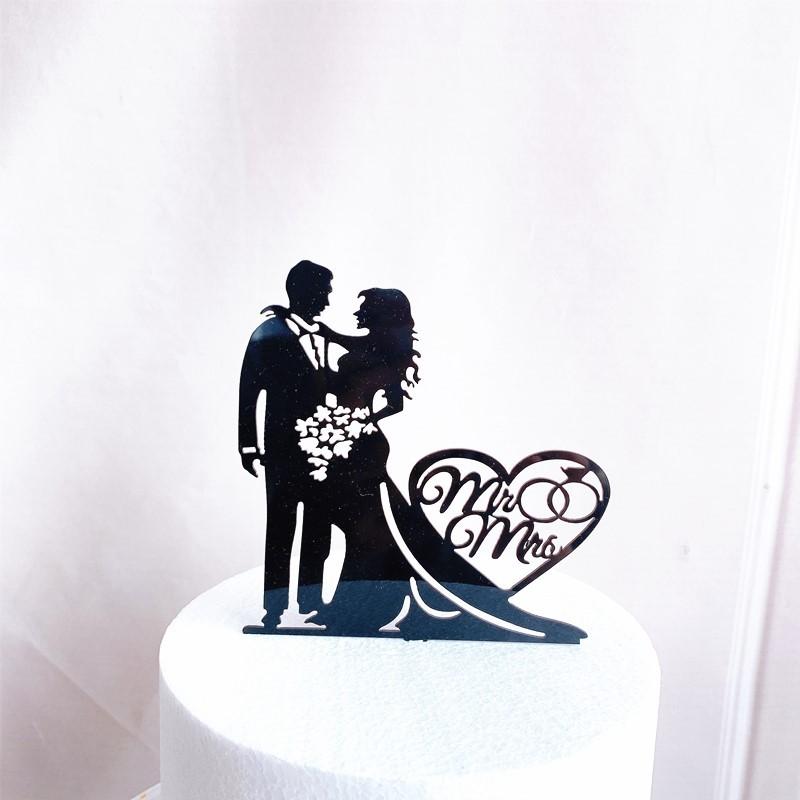 Topper ζευγάρι με καρδιά 15cm