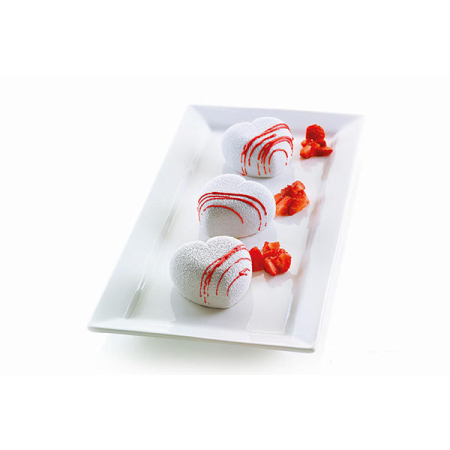 Φόρμα σιλικόνης καρδιές πομπέ 8x100ml Silikomart