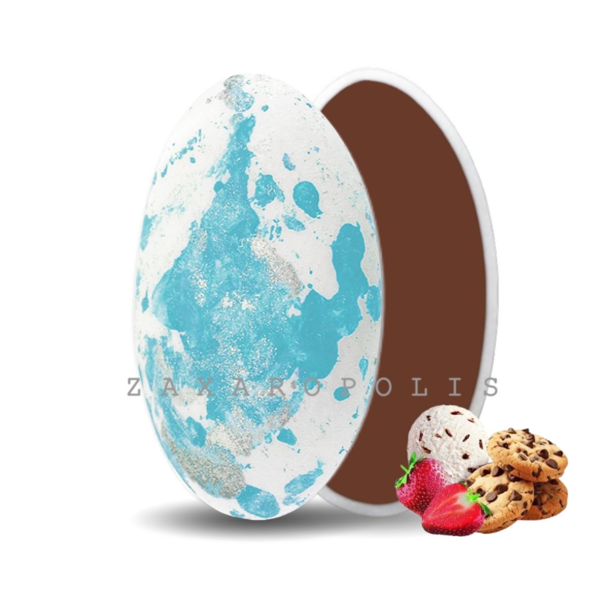 Κουφέτα Choco splash γαλάζιο mix γεύσεων 1 κιλό Zaxaropolis