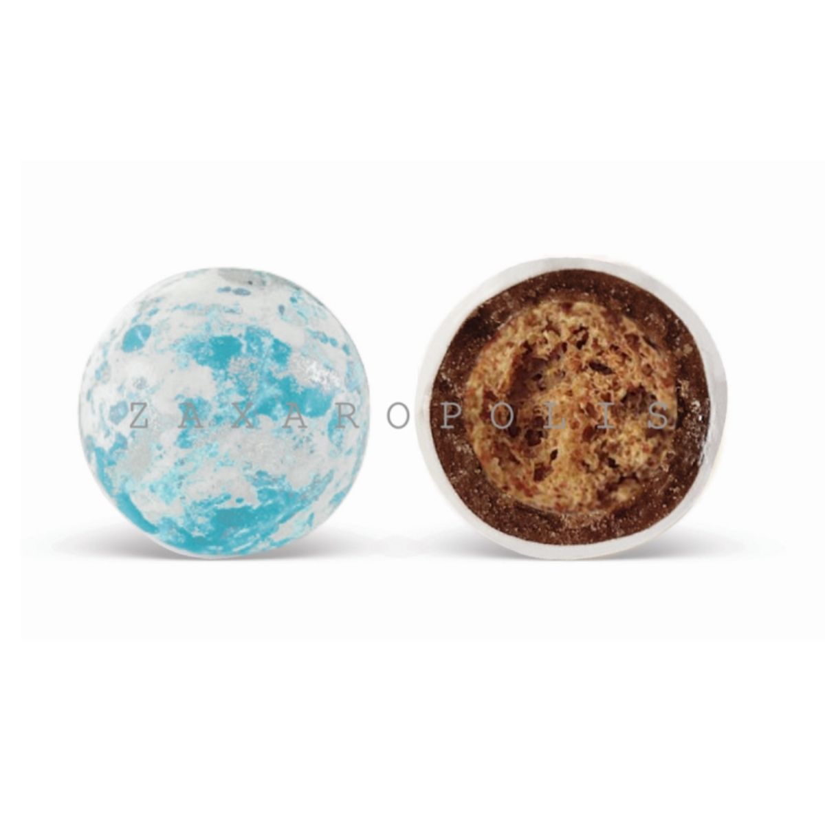 Κουφέτα Crispy πιτσιλωτό γαλάζιο 800γρ Zaxaropolis