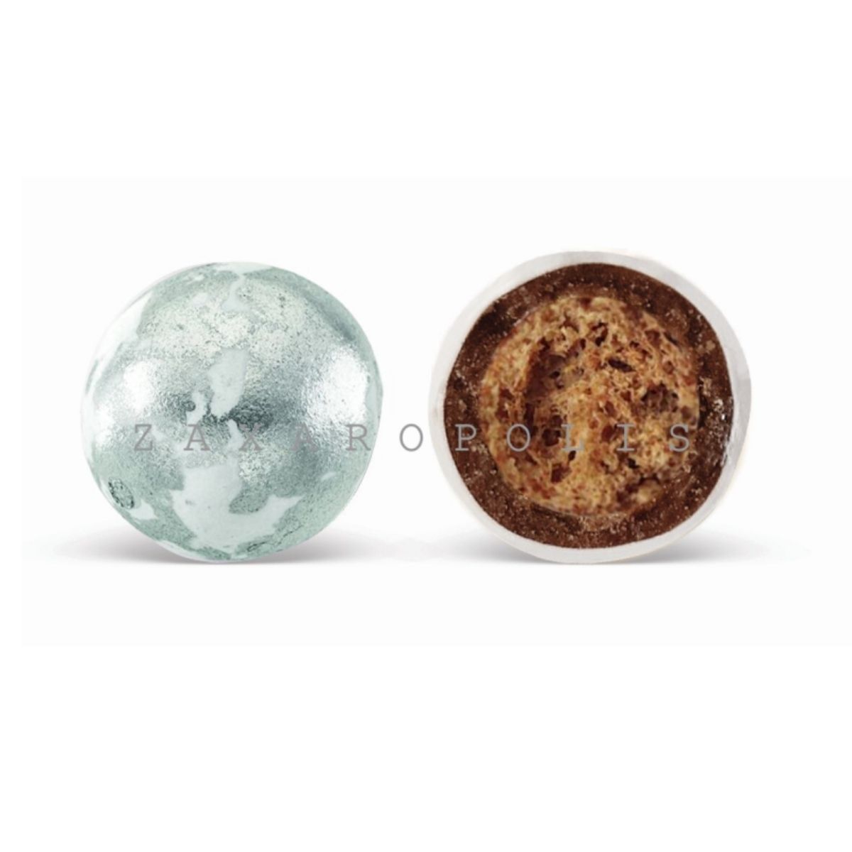 Κουφέτα Crispy πιτσιλωτό ασημί 800γρ Zaxaropolis