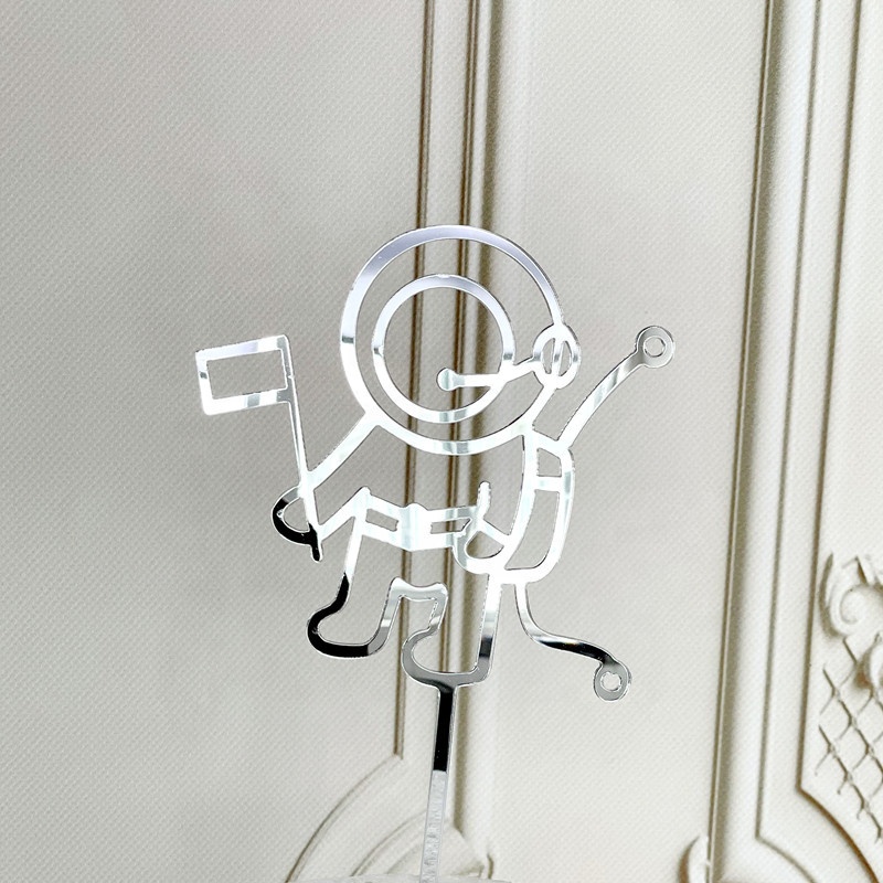 Topper αστροναύτης ασημί 15cm