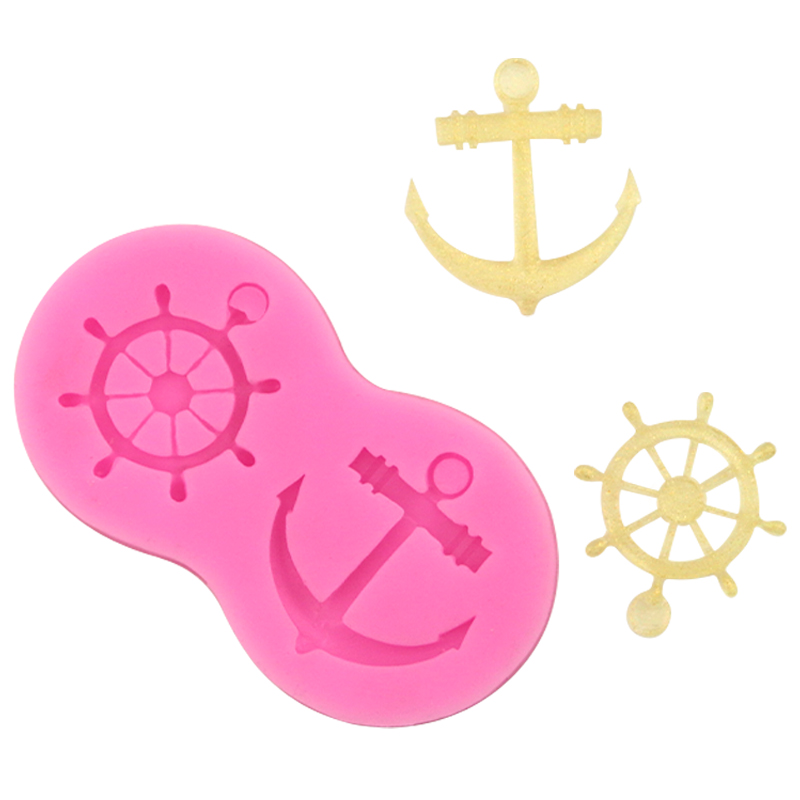 Καλούπι σιλικόνης άγκυρα και τιμόνι