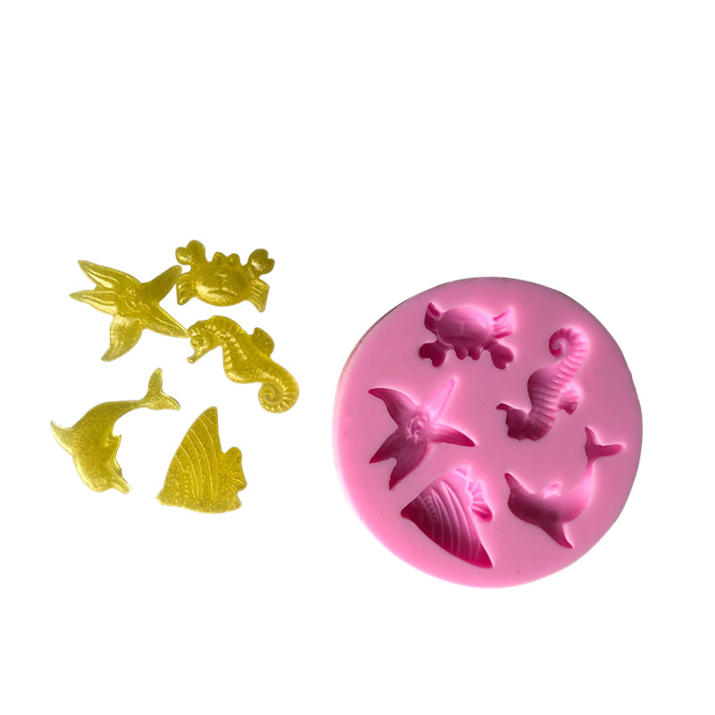 Καλούπι σιλικόνης ζώα της θάλασσας 1,5 έως 2,5cm