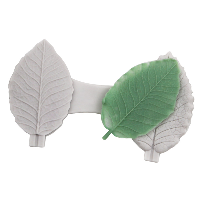 Καλούπι σιλικόνης φύλλο τριαντάφυλλου διπλό 7,5x4,8cm