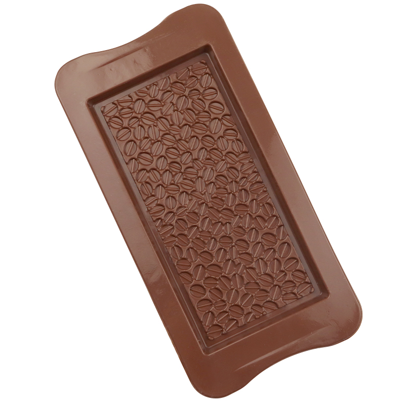 Φόρμα σιλικόνης για πλάκα σοκολάτας με κόκκους καφέ 16x8cm