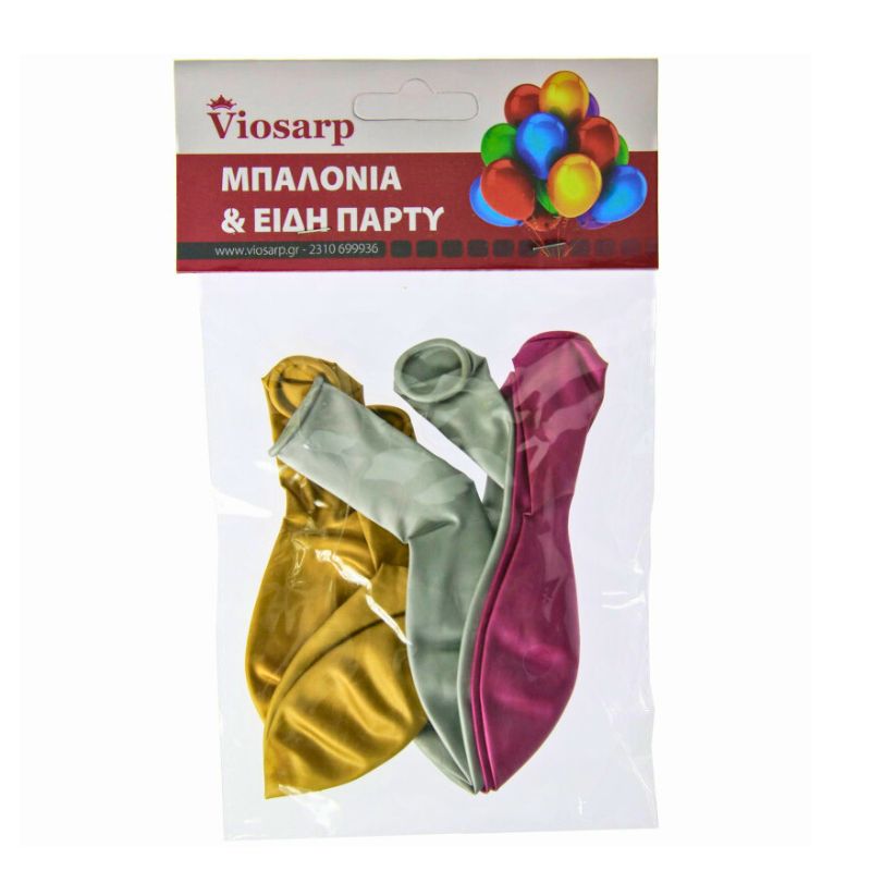 Μπαλόνια μεταλλιζέ 6τεμ Viosarp