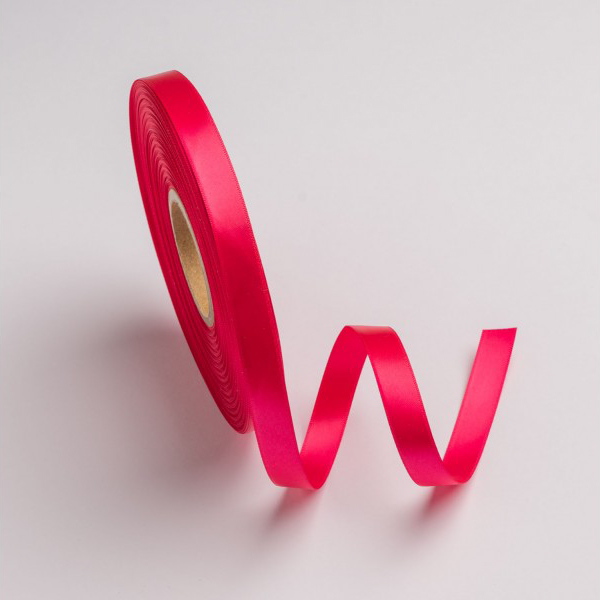 Κορδέλα σατέν φουξ με ούγια 12mm 50m διπλής όψης