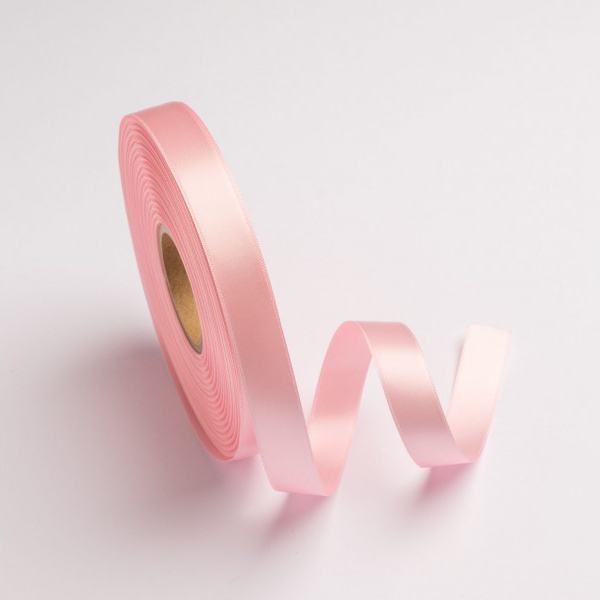 Κορδέλα σατέν ροζ pink με ούγια 16mm 50m διπλής όψης
