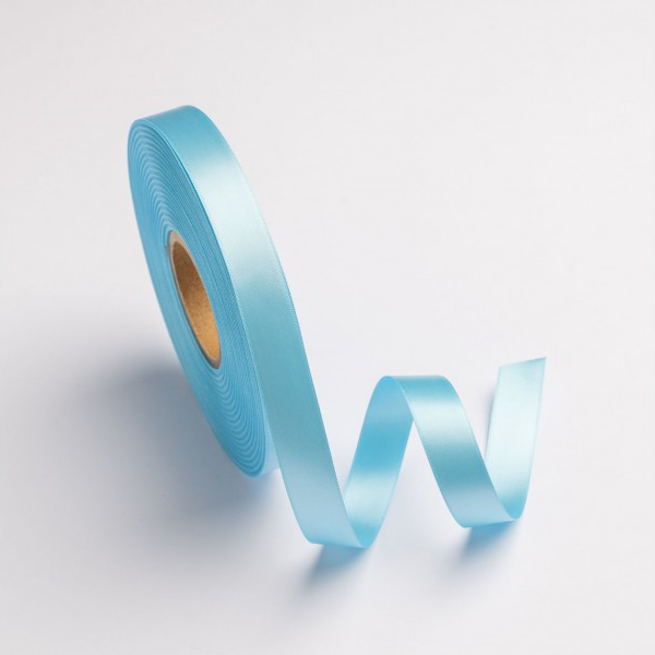 Κορδέλα σατέν γαλάζιο με ούγια 16mm 50m διπλής όψης