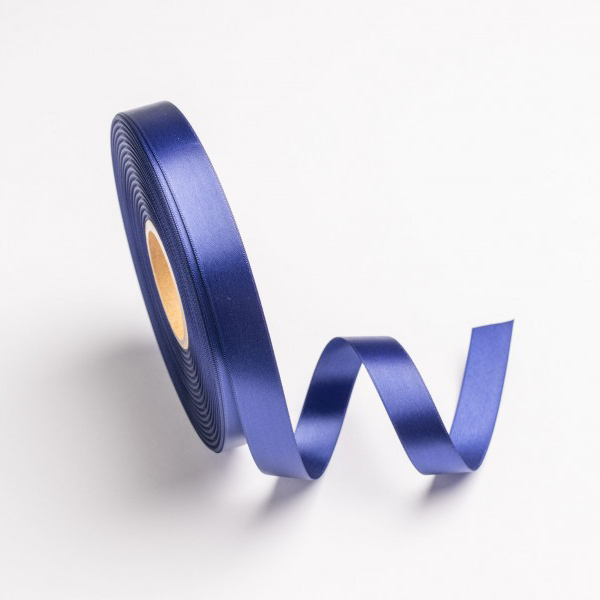 Κορδέλα σατέν μπλε σκούρο με ούγια 16mm 50m διπλής όψης