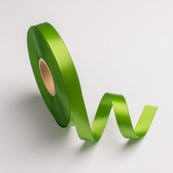 Κορδέλα σατέν λαχανί με ούγια 16mm 50m διπλής όψης