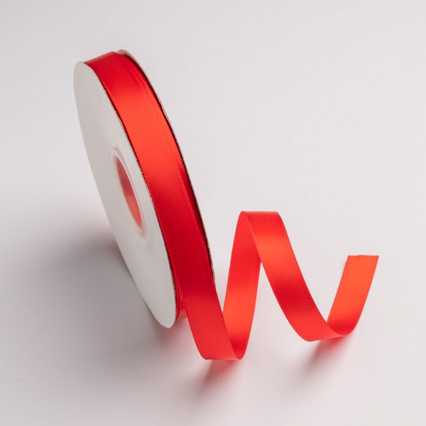 Κορδέλα σατέν κόκκινο με ούγια 16mm 50m διπλής όψης