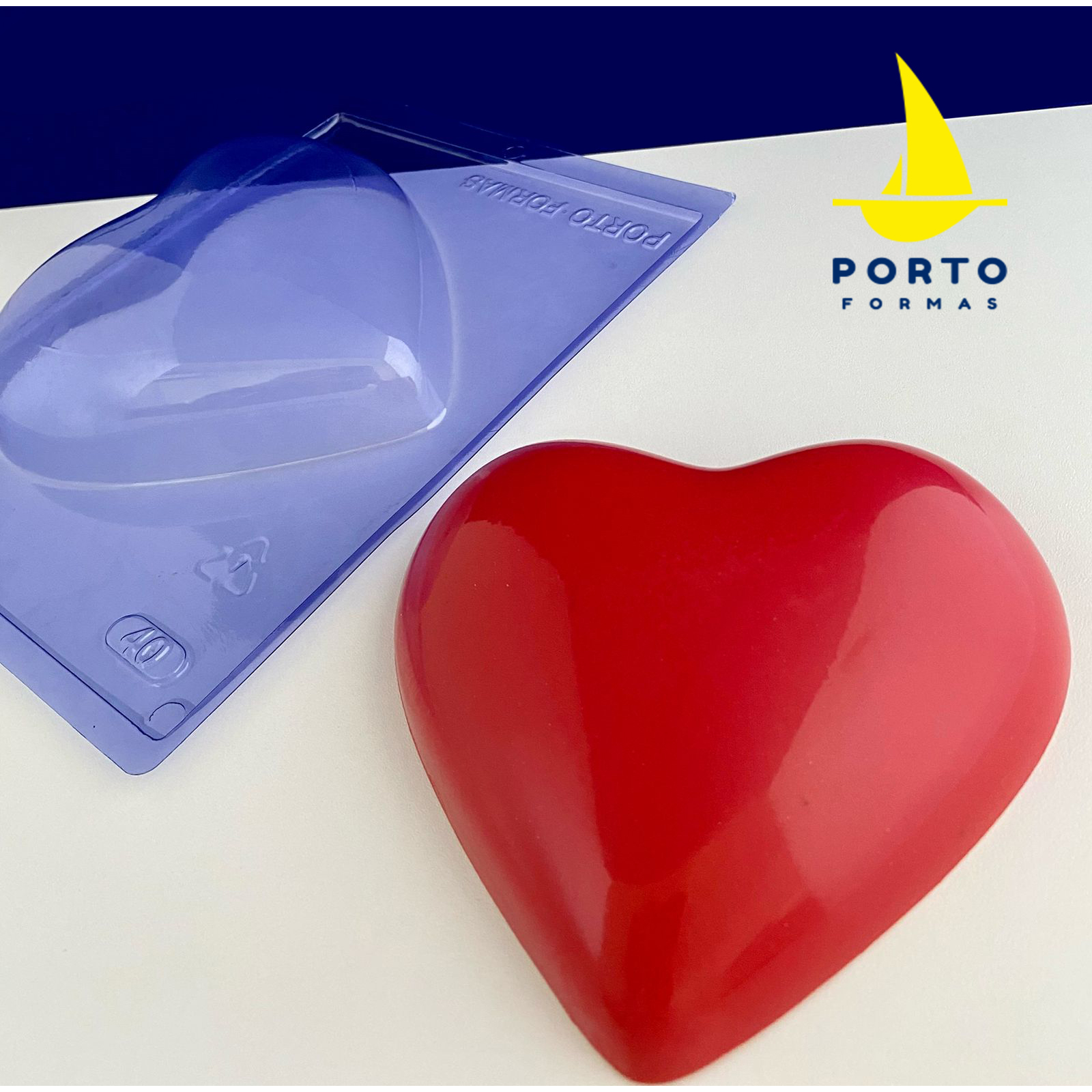 Καλούπι σιλικόνης καρδιά πομπέ 500γρ Portο Formas