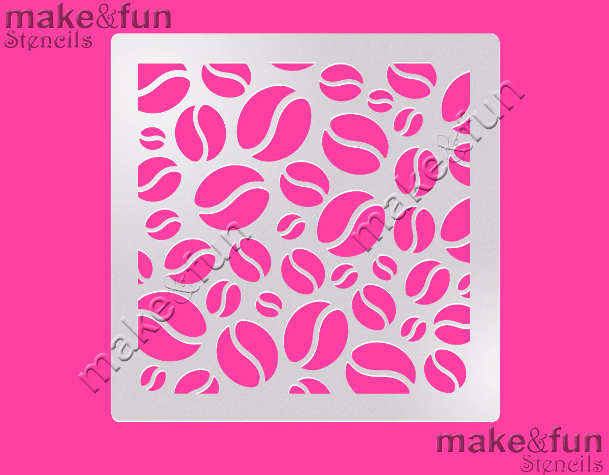 Στένσιλ κόκκοι καφέ 14x14cm