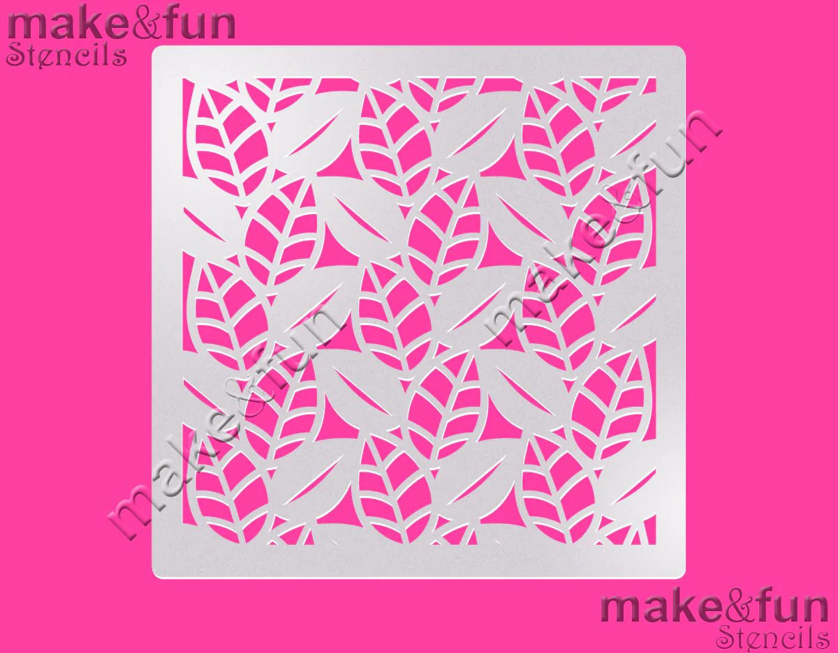 Στένσιλ φύλλα 14x14cm