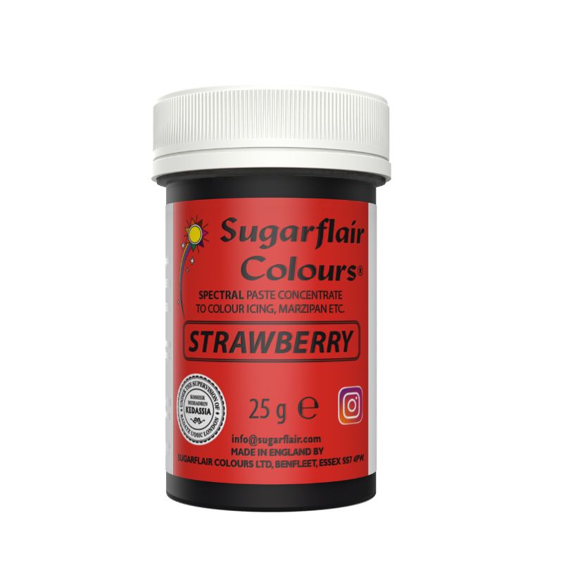 Χρώμα ζαχαροπλαστικής πάστα κόκκινο strawberry 25γρ Sugarflair