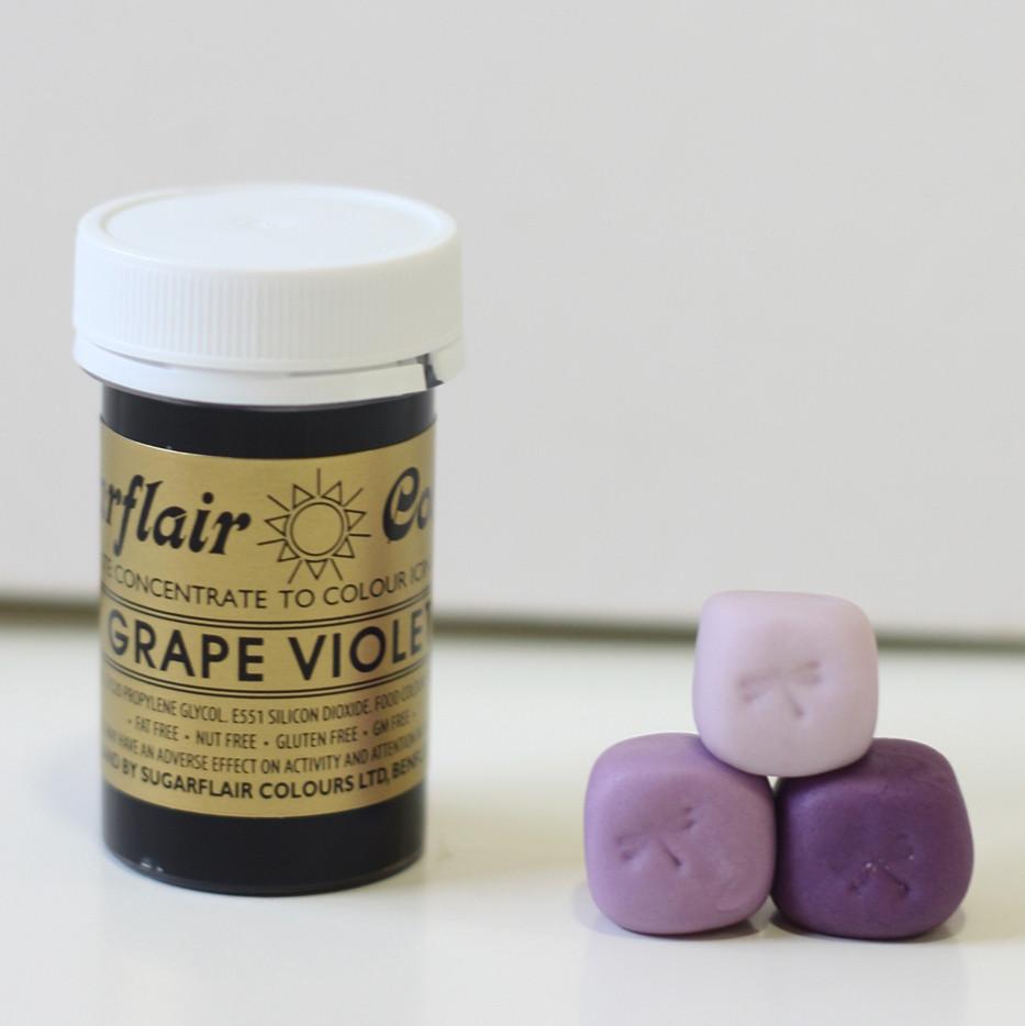 Χρώμα ζαχαροπλαστικής πάστα μωβ λιλά grape violet 25γρ Sugarflair