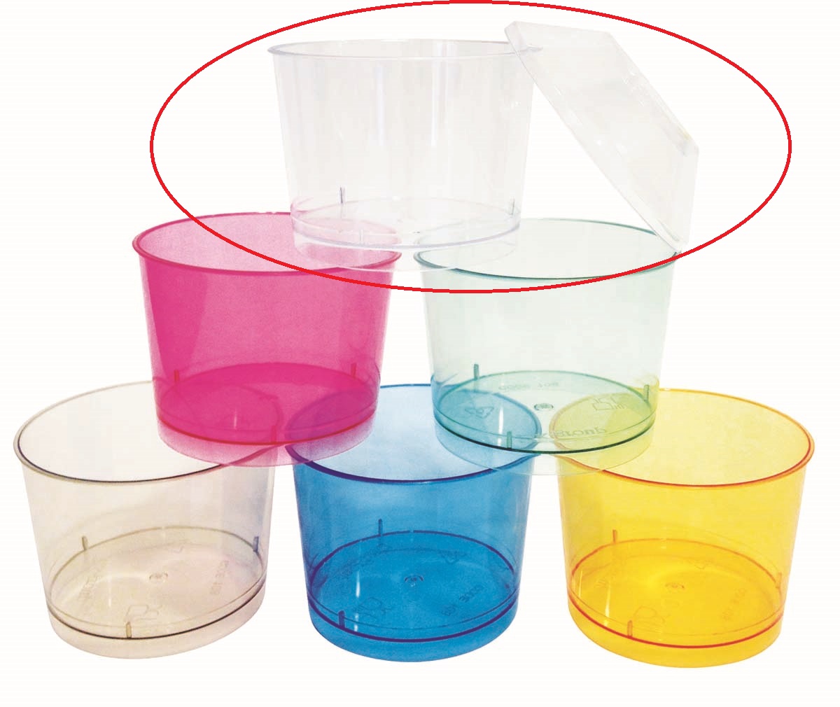 Μπωλ για επιδόρπιο διάφανο στρόγγυλο με καπάκι 200cc 50τεμ