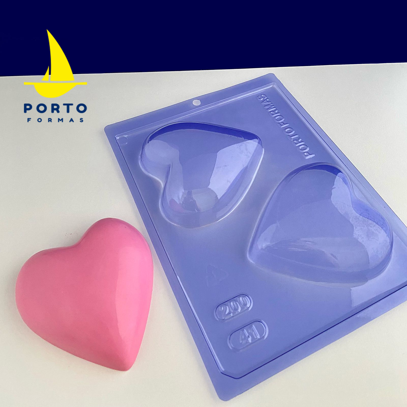 Καλούπι σοκολάτας καρδιές diamond 200γρ Porto Formas