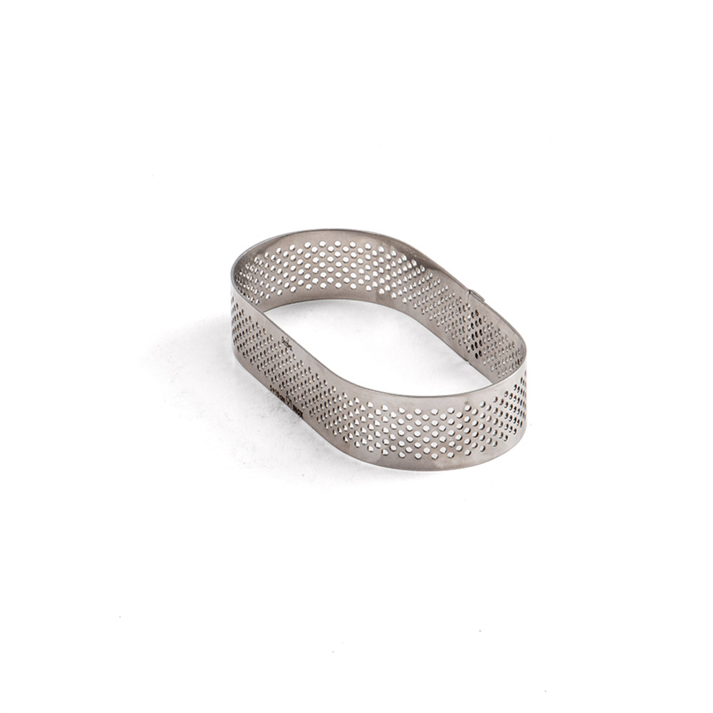 Τσέρκι για τάρτα οβάλ ανοξείδωτο 10x6x2cm Decora