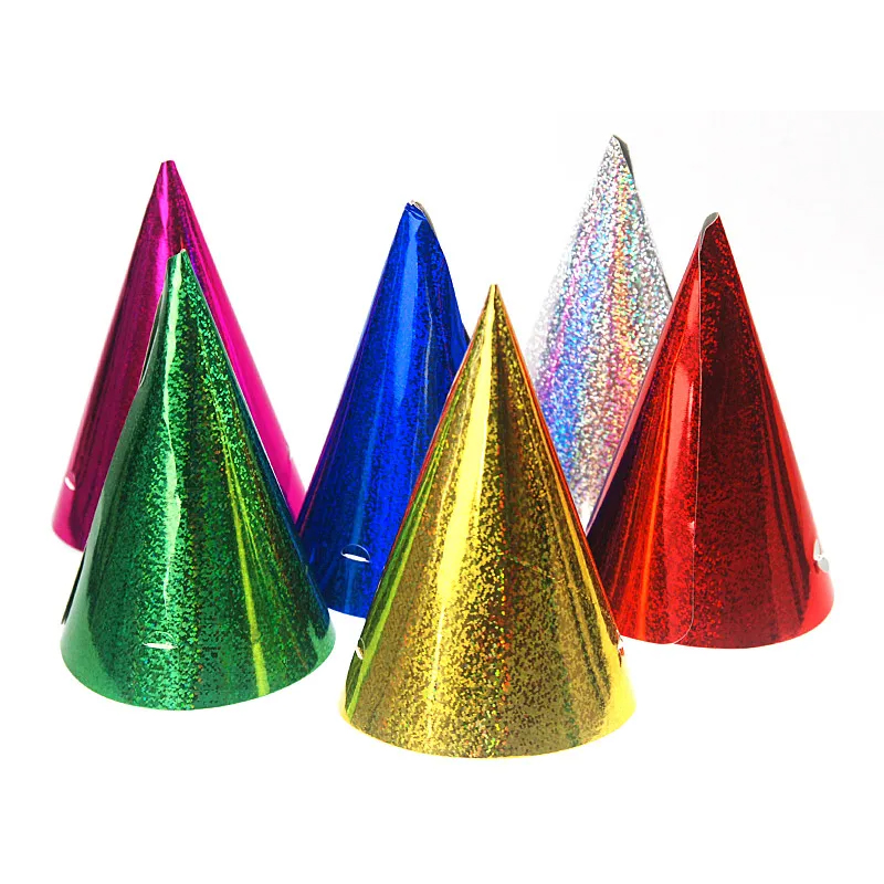 Καπελάκια holographic 6τεμ 16cm PartyDeco