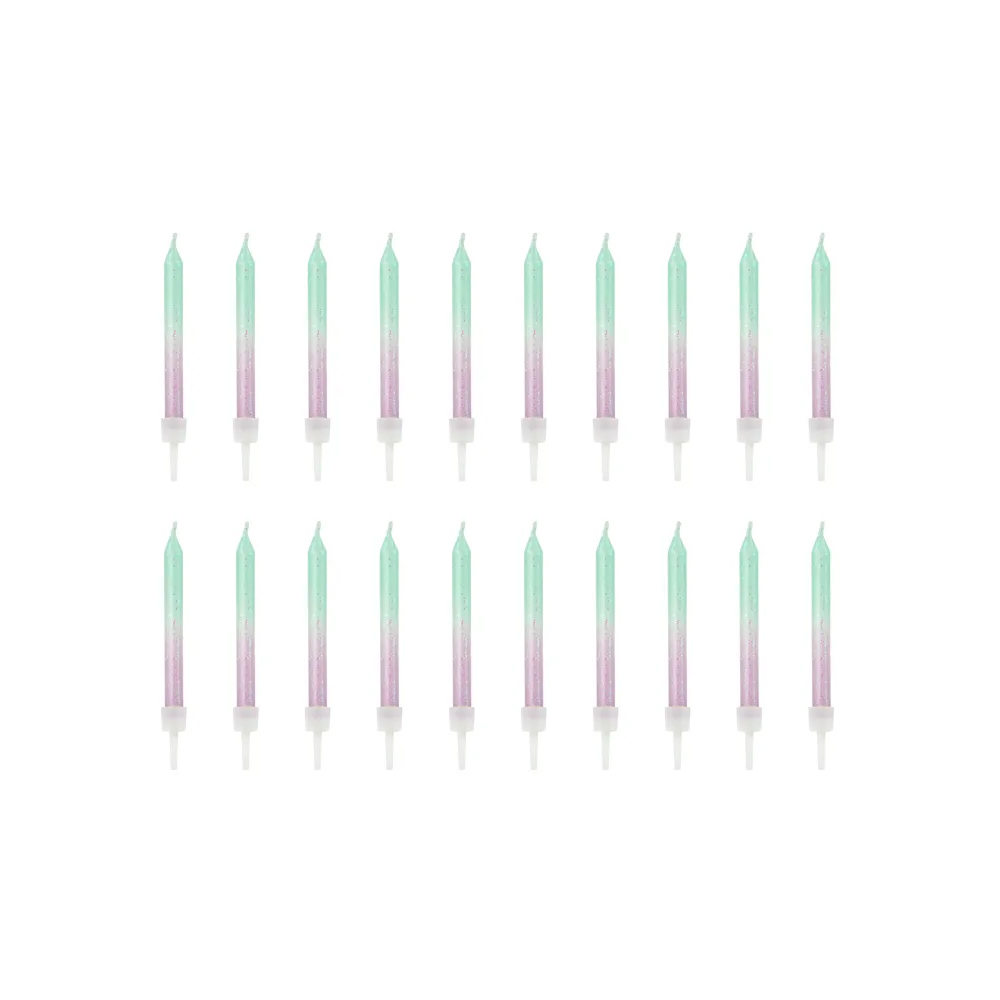 Κεριά βεραμάν λιλά 6cm 20τεμ PartyDeco