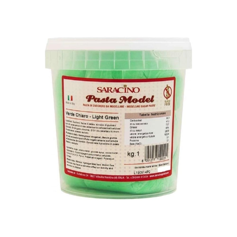 Ζαχαρόπαστα μοντελισμού λαχανί  1 κιλό Saracino b.b. 31/5