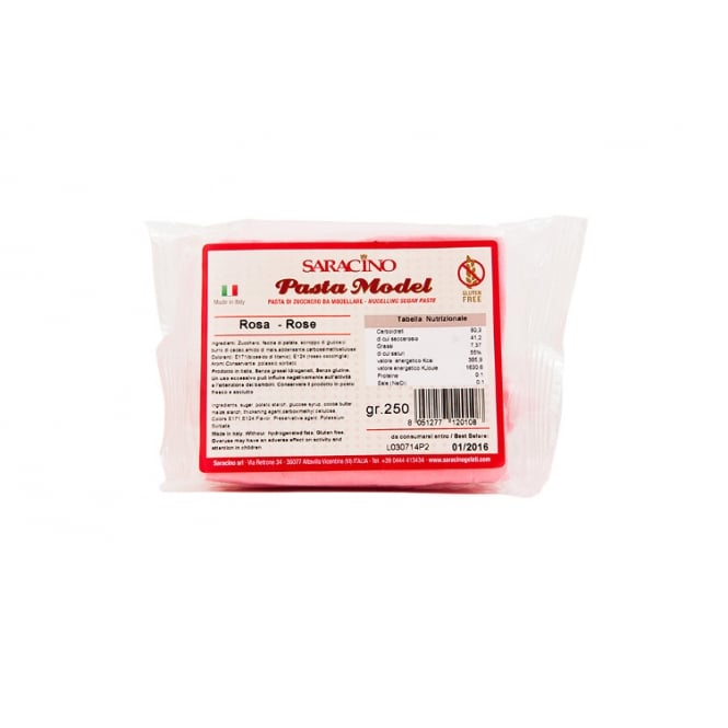 Ζαχαρόπαστα μοντελισμού ροζ 1 κιλό Saracino