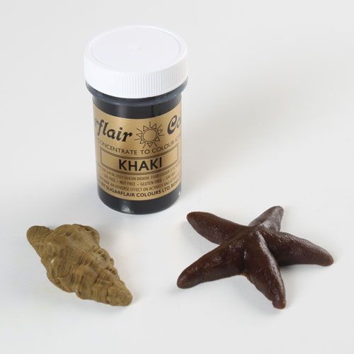 Χρώμα ζαχαροπλαστικής πάστα πράσινο khaki 25γρ Sugarflair