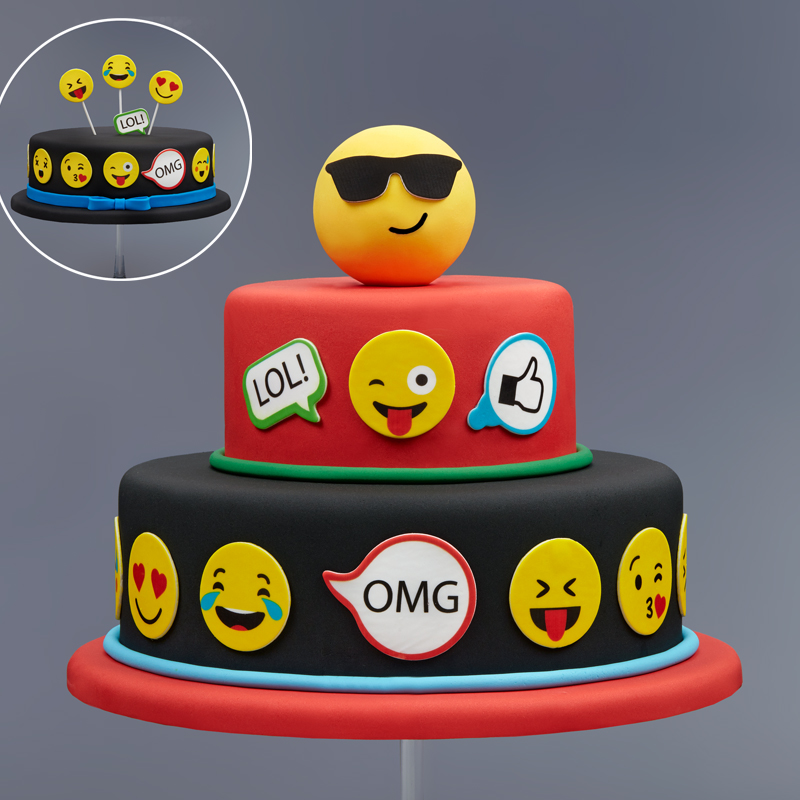 Πλάκα ζαχαρόπαστας emoji 20x30cm Sugart