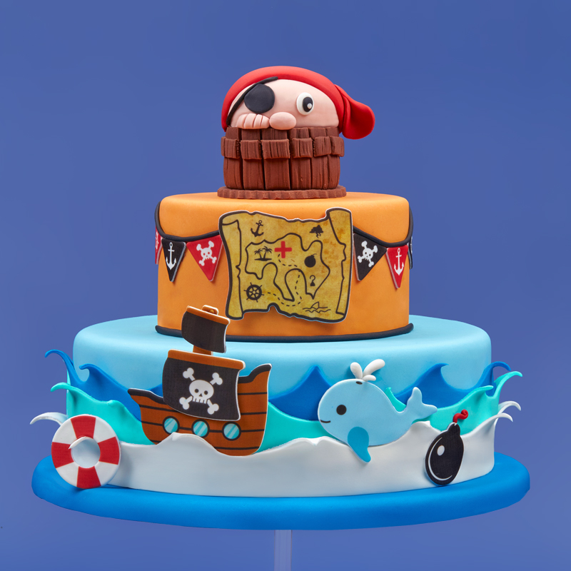 Πλάκα ζαχαρόπαστας πειρατές 20x30cm Sugart